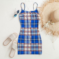 Клетка Повседневный Платье Shein