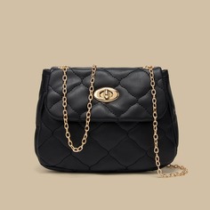 На цепочке стеганая Элегантный Сумка через плечо Shein