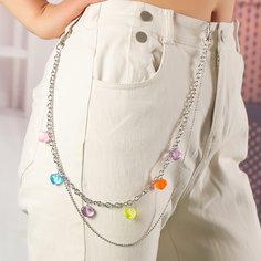 Многослойная поясная цепочка с сердечком Shein