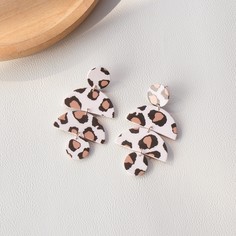 Геометрические серьги-подвески с леопардовым узором Shein