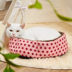 Плюшевая кровать для домашних животных в горошек Shein