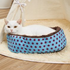 Плюшевая кровать для домашних животных в горошек Shein