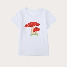 Фрукты и овощи Повседневный Футболки для маленьких девочек Shein