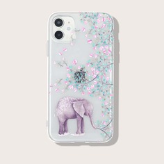 Прозрачный чехол для iPhone с графическим принтом Shein