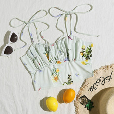 Топ с цветочным принтом Shein