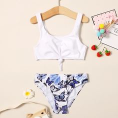 узел Животный милый Купальники для девочек Shein