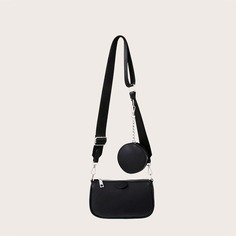 Минималистичная сумка через плечо с карманом для девочек Shein