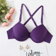 Однотонный бюстгальтер Shein