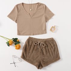 Домашний комплект из топа и шорт Shein
