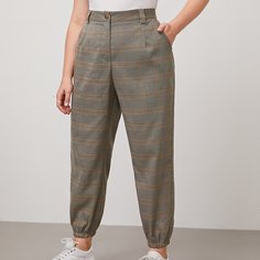 Брюки размера плюс в клетку с карманом Shein