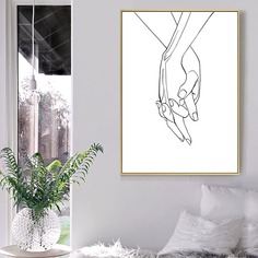 Стенная живопись с принтом руки без рамки Shein