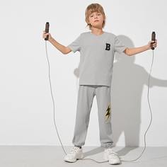 Брюки и топ с вышивкой для мальчиков Shein