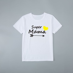 буква Повседневный Футболки Shein