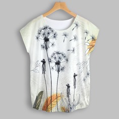 Растения Повседневный Футболки Shein