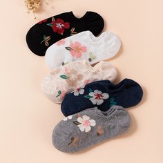 Носки с цветочным узором 5 пар Shein