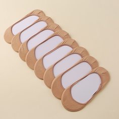 Однотонные невидимые носки 8 пар Shein