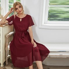 Шифоновое расклешенное платье Shein