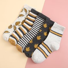 Носки с полосками 5 пар Shein