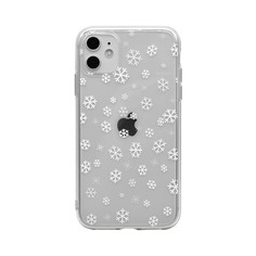 Прозрачный чехол для iPhone с рисунком снежинки Shein