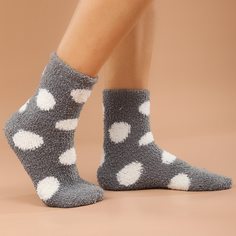 Плюшевые носки в горошек Shein