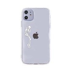 Прозрачный чехол для iPhone с принтом черепа Shein
