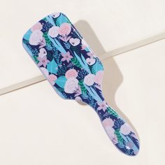 1шт расческа для волос с тропическим принтом Shein