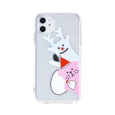Рождество прозрачный чехол для iPhone с принтом лося Shein