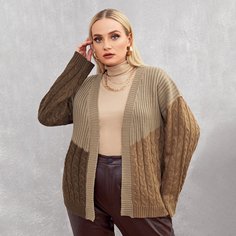 Трикотажное пальто-свитер размера плюс Shein