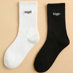 2 пары носки с текстовой вышивкой Shein