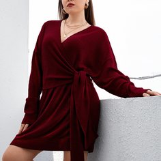 Платье размера плюс с узлом Shein