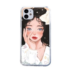 Чехол для iPhone с принтом девочки Shein