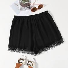 Шорты размера плюс с эластичной талией Shein