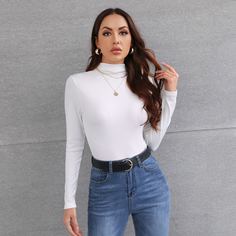 Одноцветный Основы Футболки Shein
