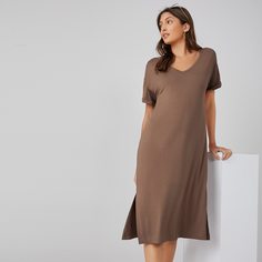 Стильное платье с разрезом Shein