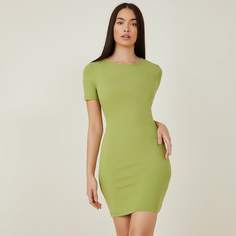 Однотонное облегающее платье Shein