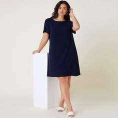 Однотонное платье размера плюс Shein