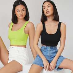 2 в группу однотонных и облегающих коротких жилетов Shein