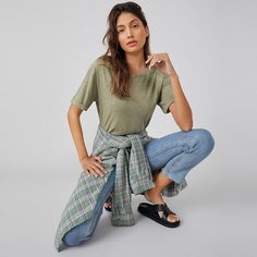 Футболка с закатанным краем Shein