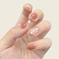 24шт Накладные ногти и 1 лист ленты и 1шт пилочка для ногтей Shein