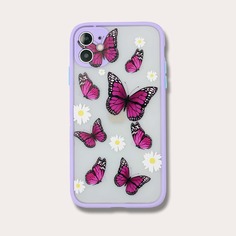 Чехол для iPhone с принтом бабочки Shein