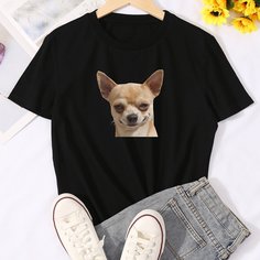 Животный Повседневный Футболки Shein