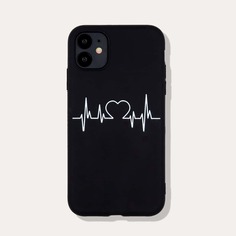 Чехол для iPhone с принтом сердечка Shein