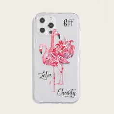 Чехол для iPhone с принтом фламинго Shein
