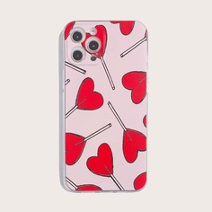 Чехол для iPhone с принтом сердечка Shein
