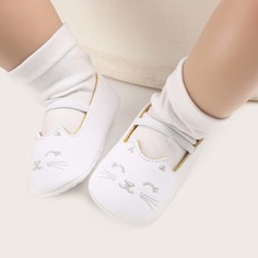 Балетки с мультипликационной вышивкой для девочек Shein