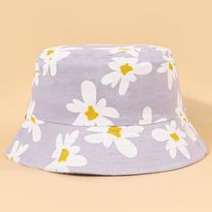 Шляпа с цветочным принтом для девочек Shein