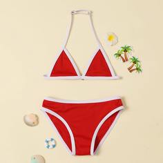 узел сзади Спортивный Купальники для девочек Shein