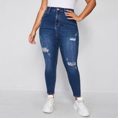 Рваные джинсы размера плюс Shein