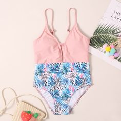 Тропический Бохо Купальники для девочек Shein