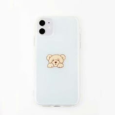 Прозрачный чехол для iPhone с принтом медведя Shein